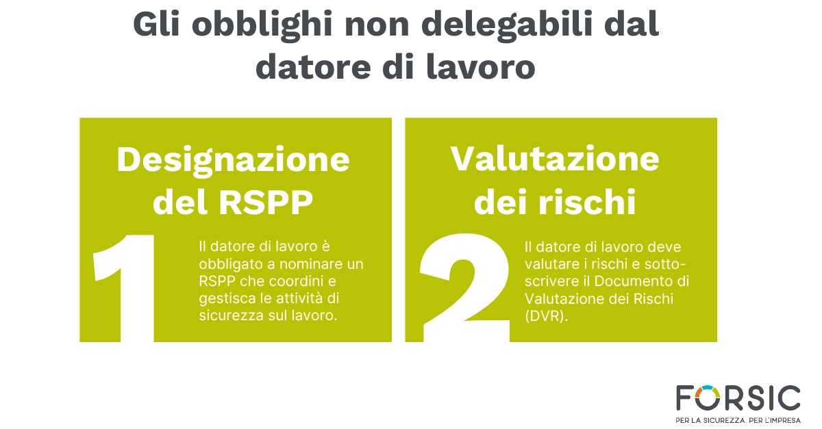 Obblighi non delegabili del datore di lavoro - Forsic Obblighi non delegabili del datore di lavoro - Forsic